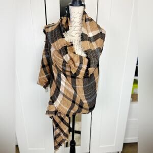 Plaid Wrap‎ Scarf One Size